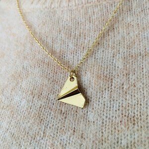 Airplane Jewelry Pendant Necklace World Travel Charm GOLD SILVER BLACK